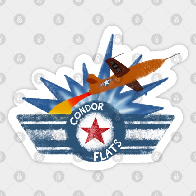 Condor Flats Logo Sticker by zipadeelady